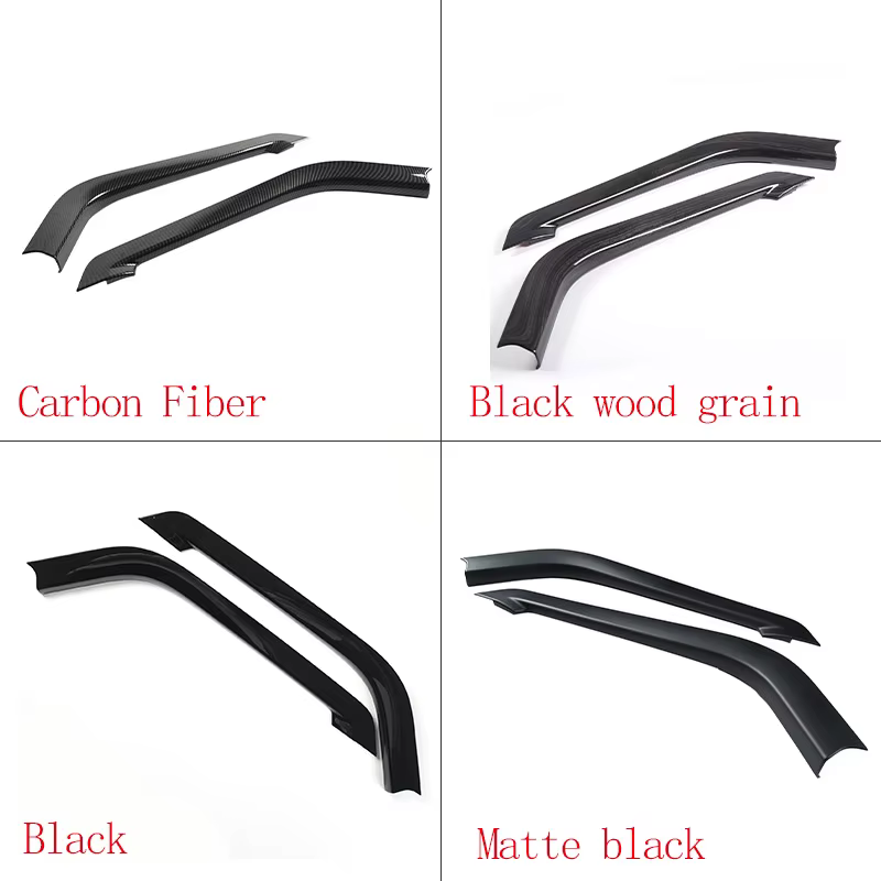 Autocollant de bande de garniture latérale de console centrale noire, fibre de carbone ABS, accessoires de voiture pour Land Rover Range Rover dehors 2014-2022, 256
