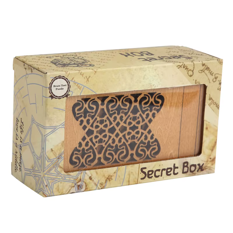 Dest nouveauté stimulant magique boîte secrète en bois Puzzle logique casse-tête Puzzles