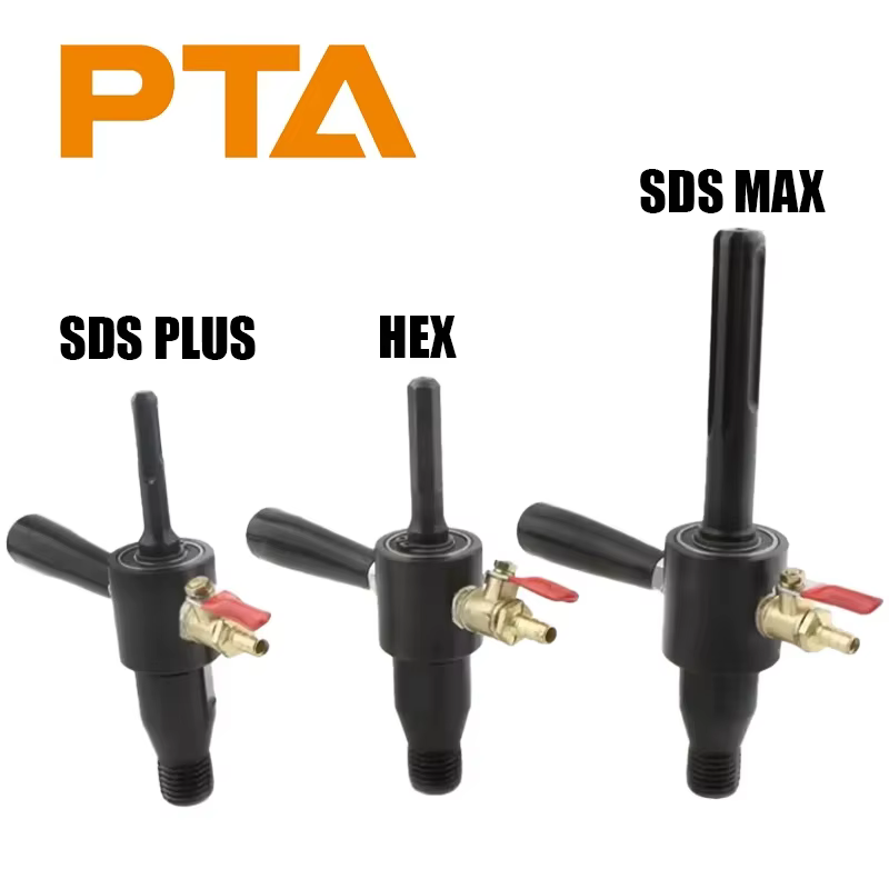 Adaptateur de marteau électrique SDS MAX/SDS PLUS/HEX avec injection d'eau