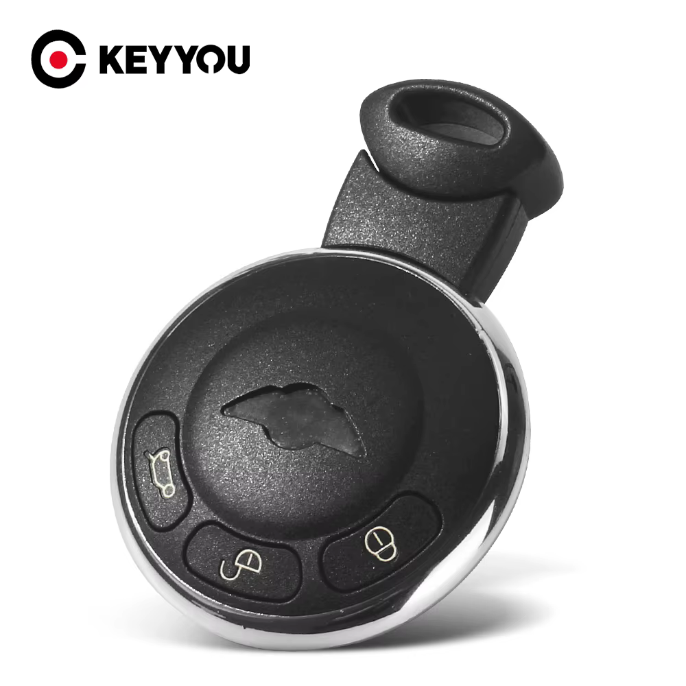 KEYYOU remplacement 3 boutons télécommande carte à puce voiture clé coque housse pour BMW Mini Cooper R56 2007-2014