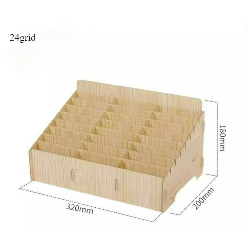 Boîte de rangement en bois à compartiment