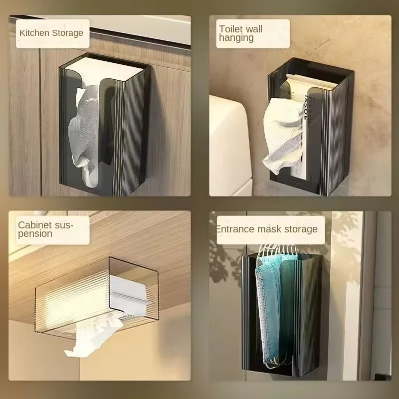 Boîte porte-papier hygiénique sans poinçon