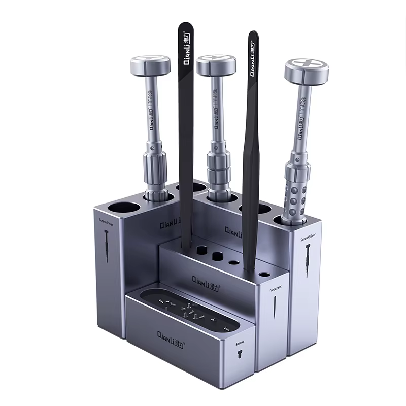 Boîte de rangement modulaire QIANLI ICube en alliage d'aluminium pour la réparation de téléphones portables