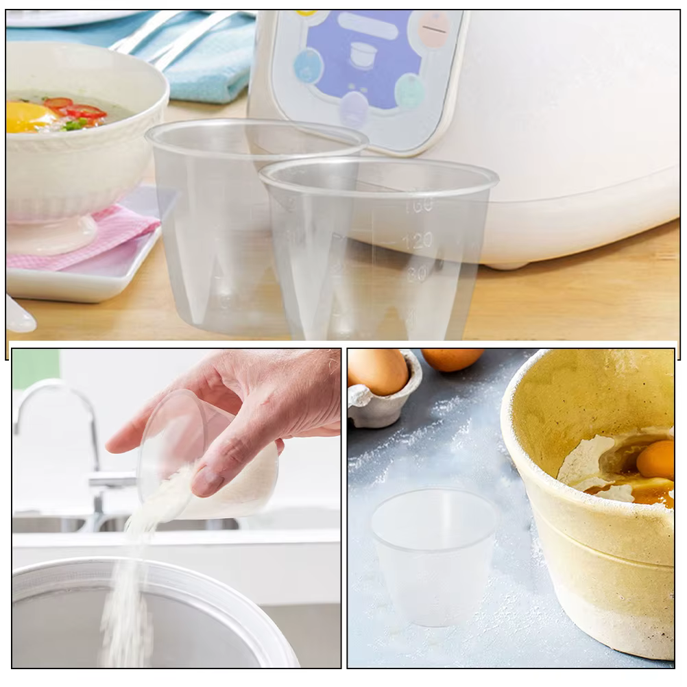 5 tasses à mesurer pour le riz en plastique transparent avec échelle claire pour une mesure précise du riz