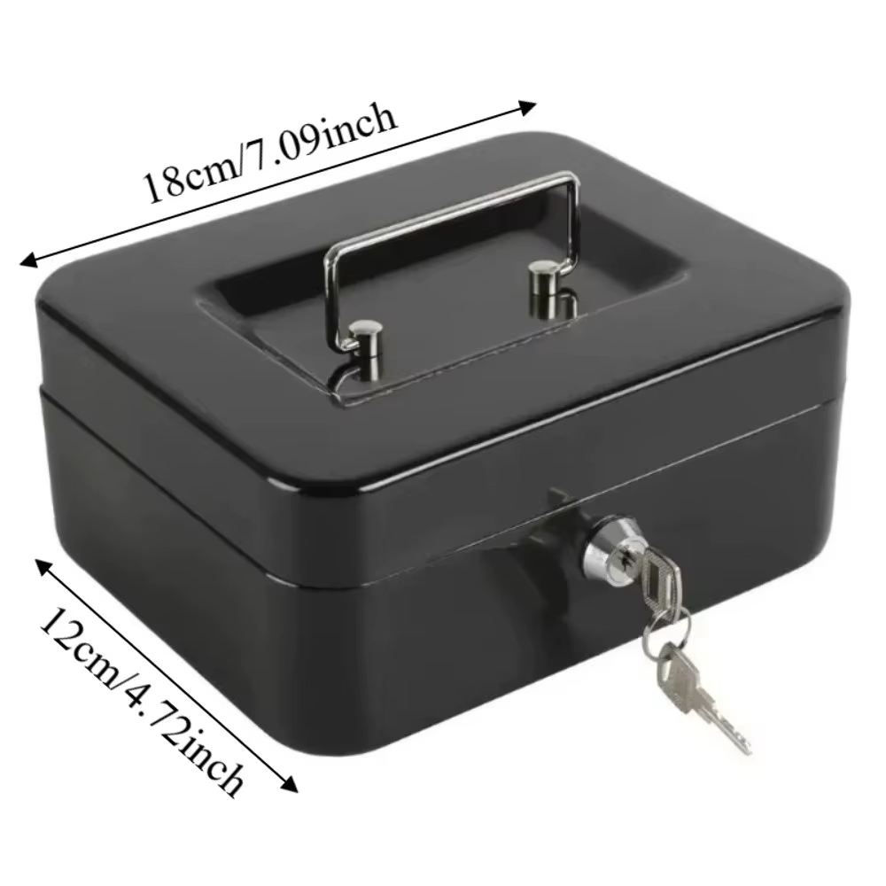 Mini-coffre-fort portable avec serrure à clé