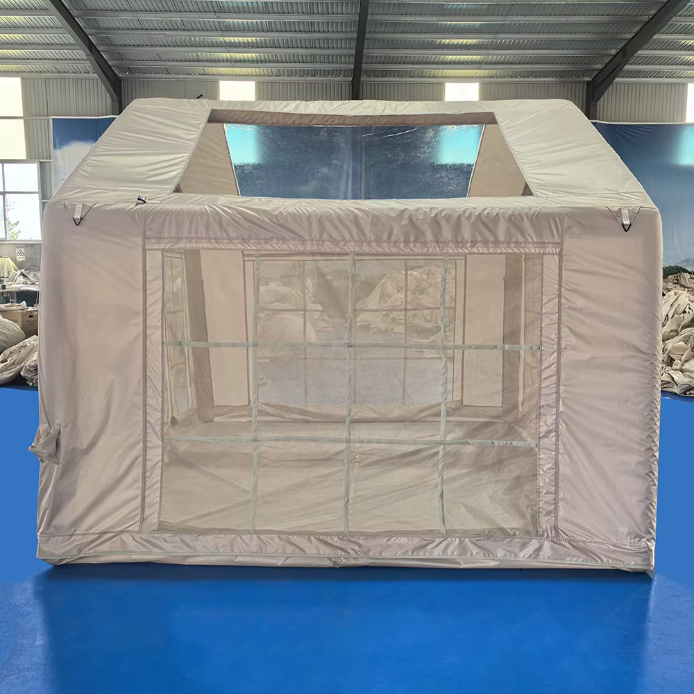 Tente à Air de taille personnalisée, système d'ancrage de sable, tissu résistant à la chaleur, installation instantanée, vente en gros directe d'usine
