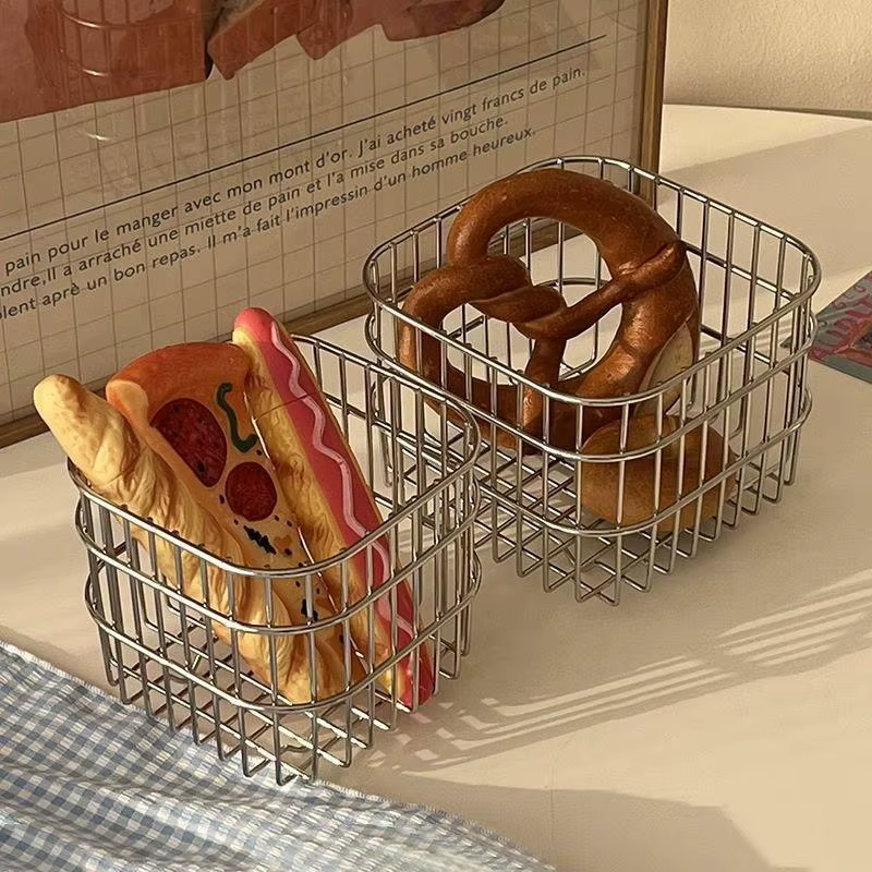 Panier de rangement de bureau en métal