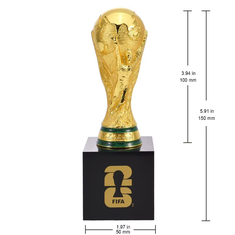 Réplique du trophée Jules Rimet doré officiel FIFA Coupe du Monde 2026