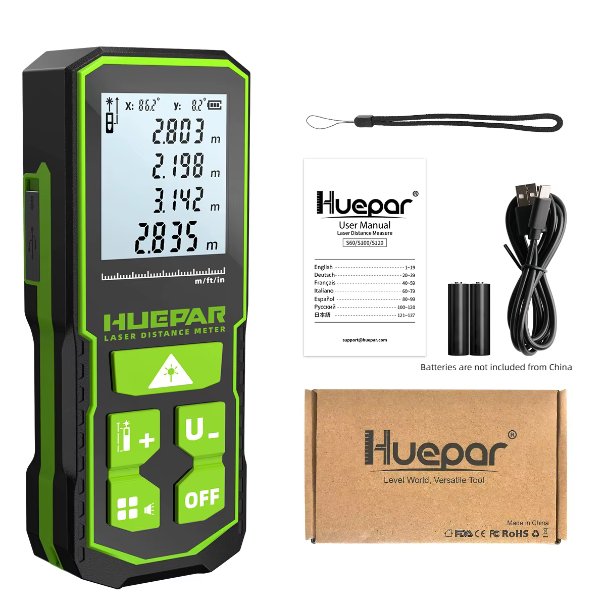 Huepar-Télémètre laser numérique