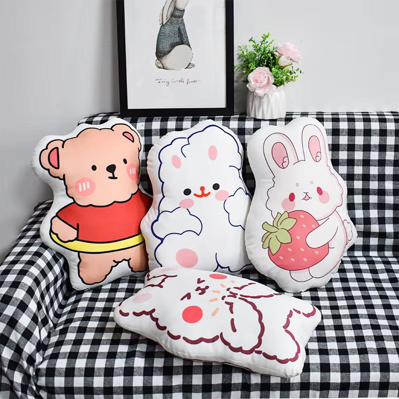 Taie d'oreiller en peluche de forme irrégulière Anime personnalisée, housses de taies d'oreiller, pas de MOQ, pas cher, vente en gros