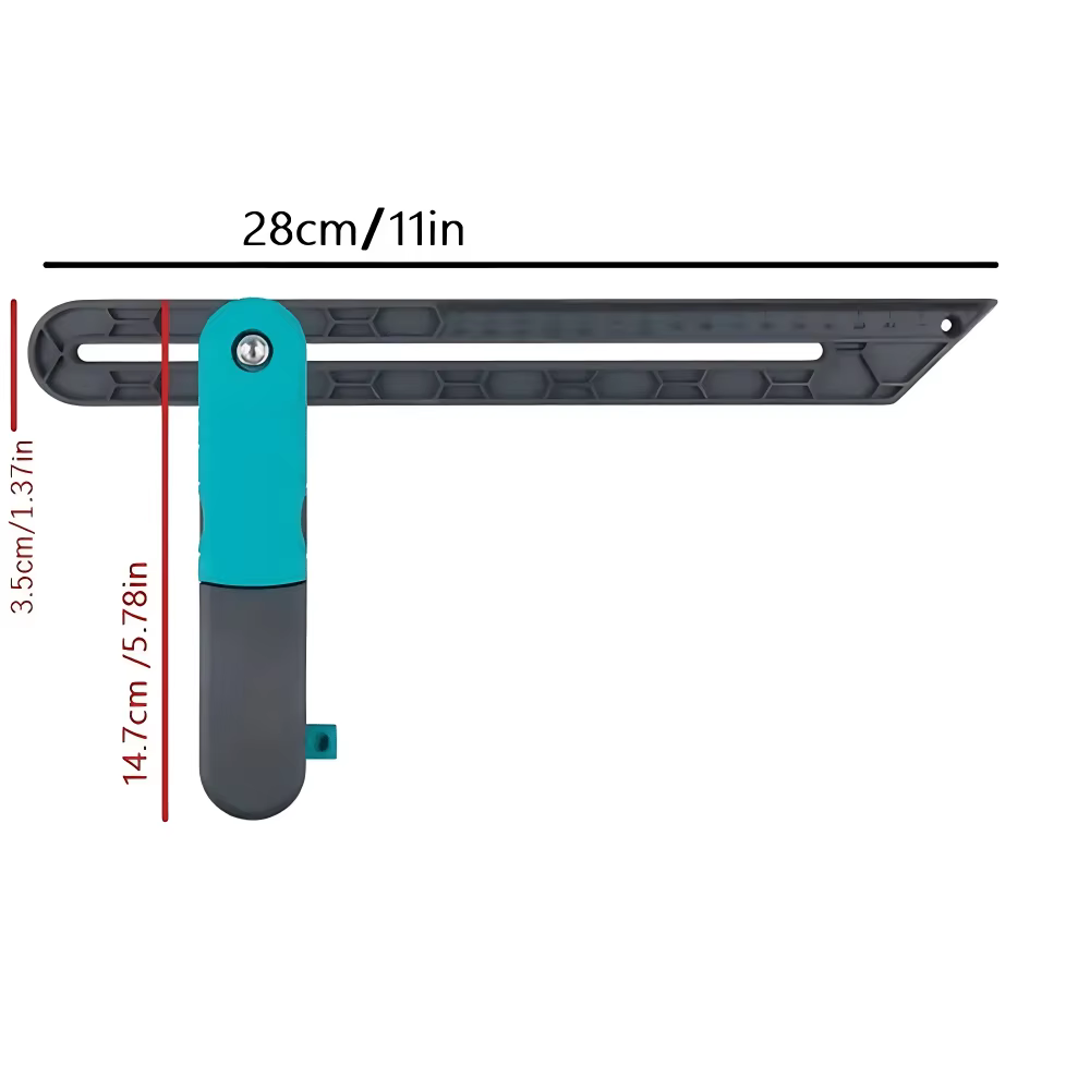 Règle en plastique verrouillable pour outil d'angle de rapporteur pour le travail du bois, mesures d'onglet de précision et Angles d'angle pour projet de menuiserie de bricolage