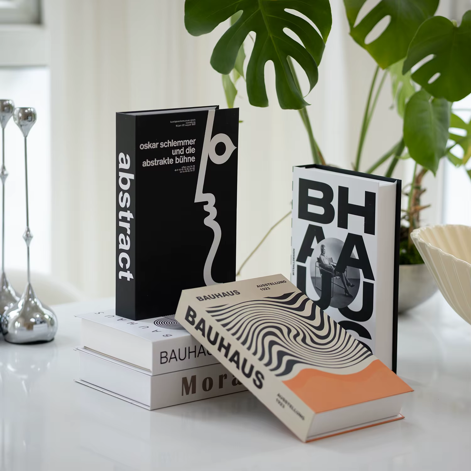 Boîte de rangement décorative de luxe en forme de faux livre Bauhaus pour la maison, avec livres sur Matisse, Picasso, Van Gogh, Monet, pour table basse, étagère, décoration intérieure