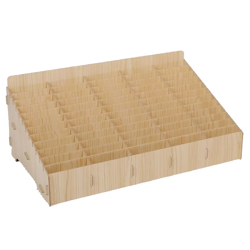 Boîte de rangement en bois à compartiment