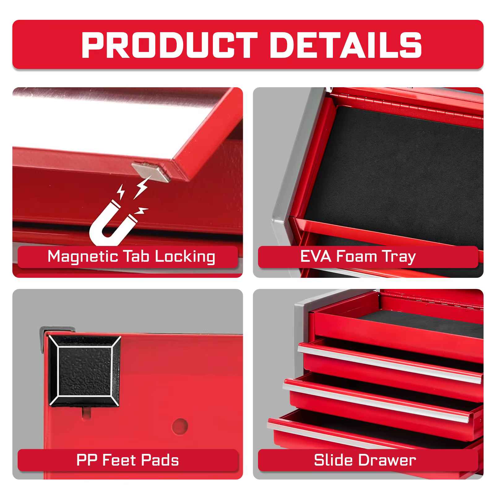 Geinxurn Mini boîte à outils en acier