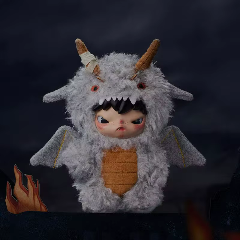 POP MART Hirono Mist Walker Series Blind Box, Pendentif en vinyle et peluche, Figurine Anime Kawaii, Boîte mystère, Figurine de collection Tide Play, Jouet décoratif