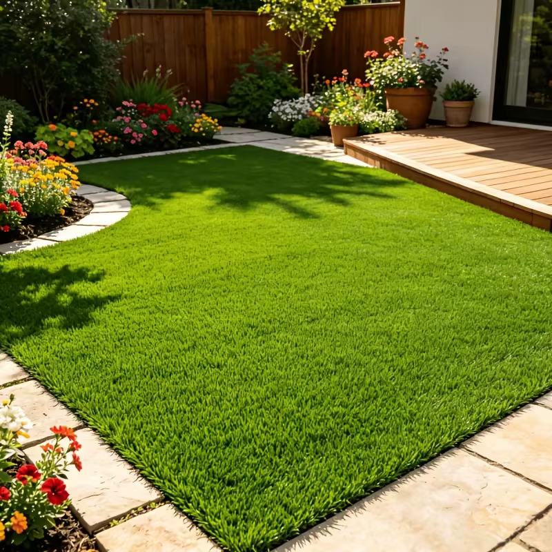 Grand tapis d'herbe artificielle de luxe, fin et durable, pelouse synthétique pour jardins, balcons, patios, hôtels et restaurants