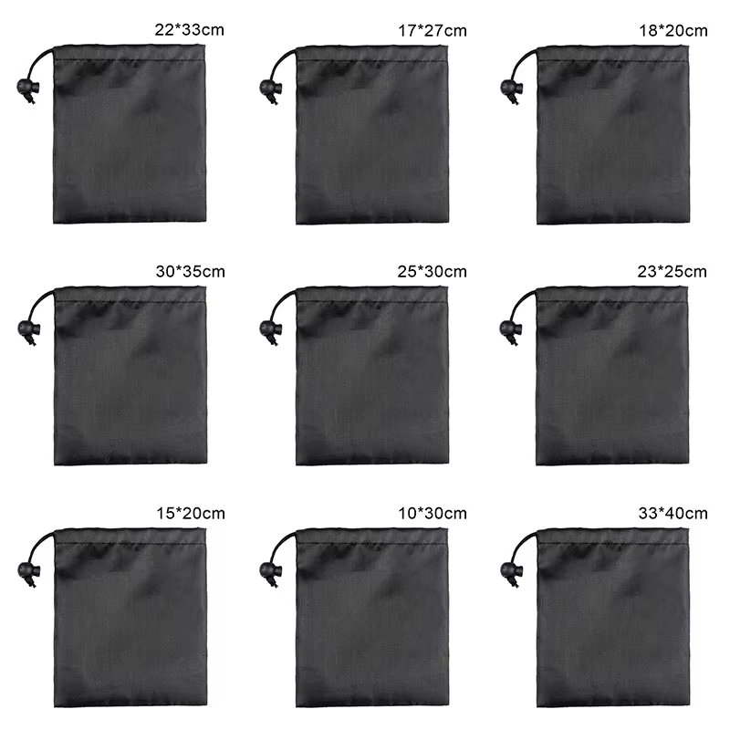 Pochette de rangement en nylon avec cordon de serrage