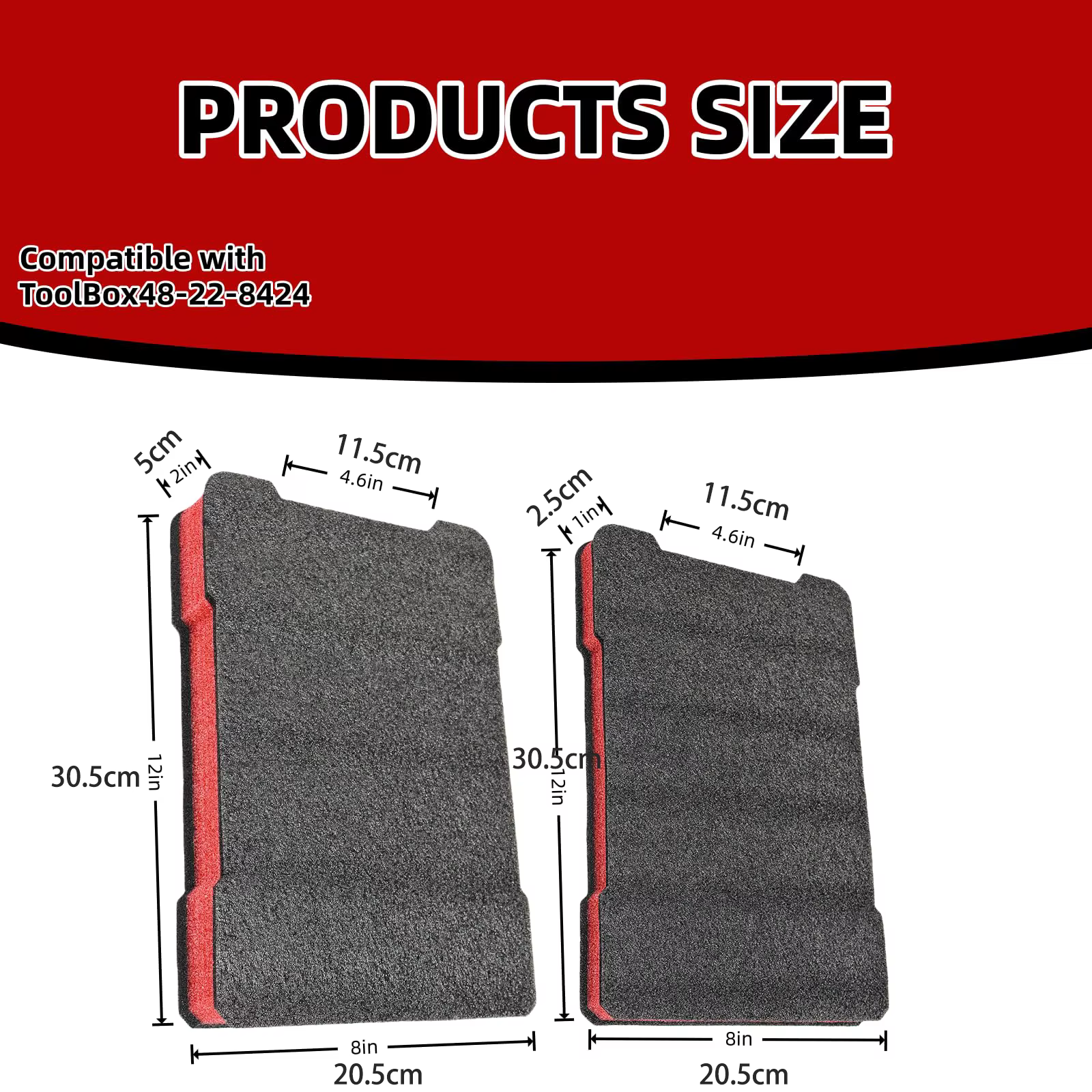 Kit d'inserts en mousse pour boîte à outils Milwaukee Packout