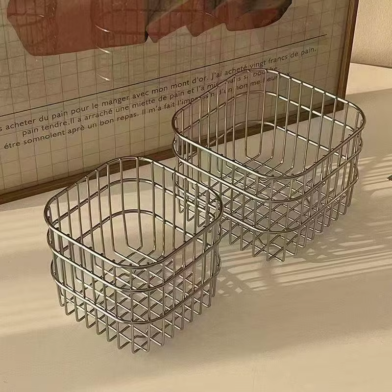 Panier de rangement de bureau en métal