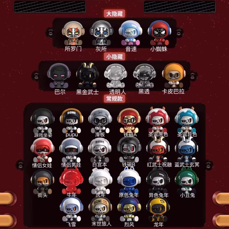 Véritable bébé Mr. Bone boîte aveugle figurines d'anime Mini jouet à la mode