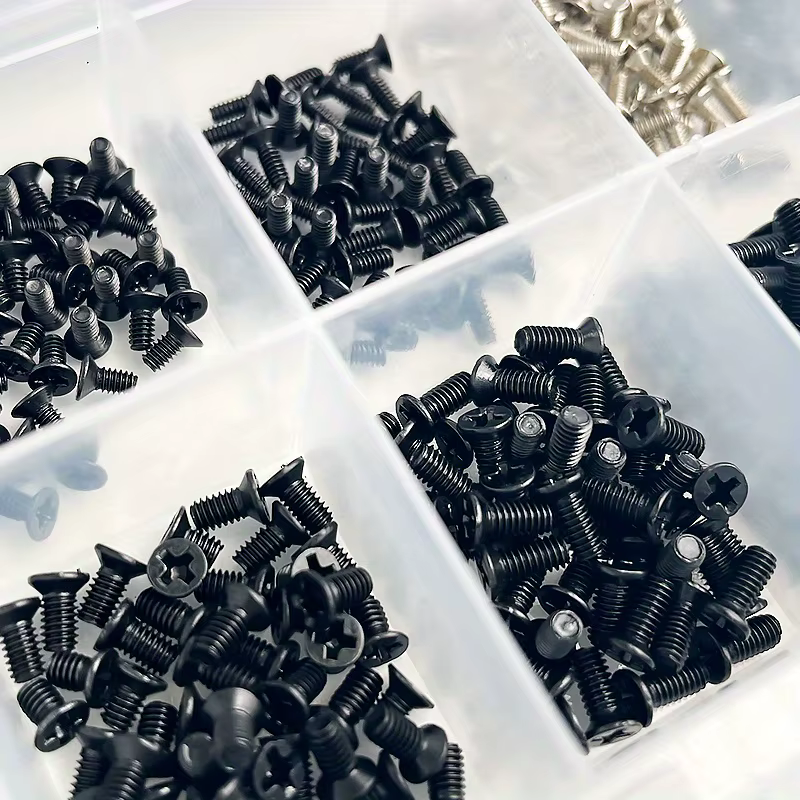 250/500 pièces/boîte ordinateur petit mini jeu de vis M2 M2.5 M3 en acier au carbone