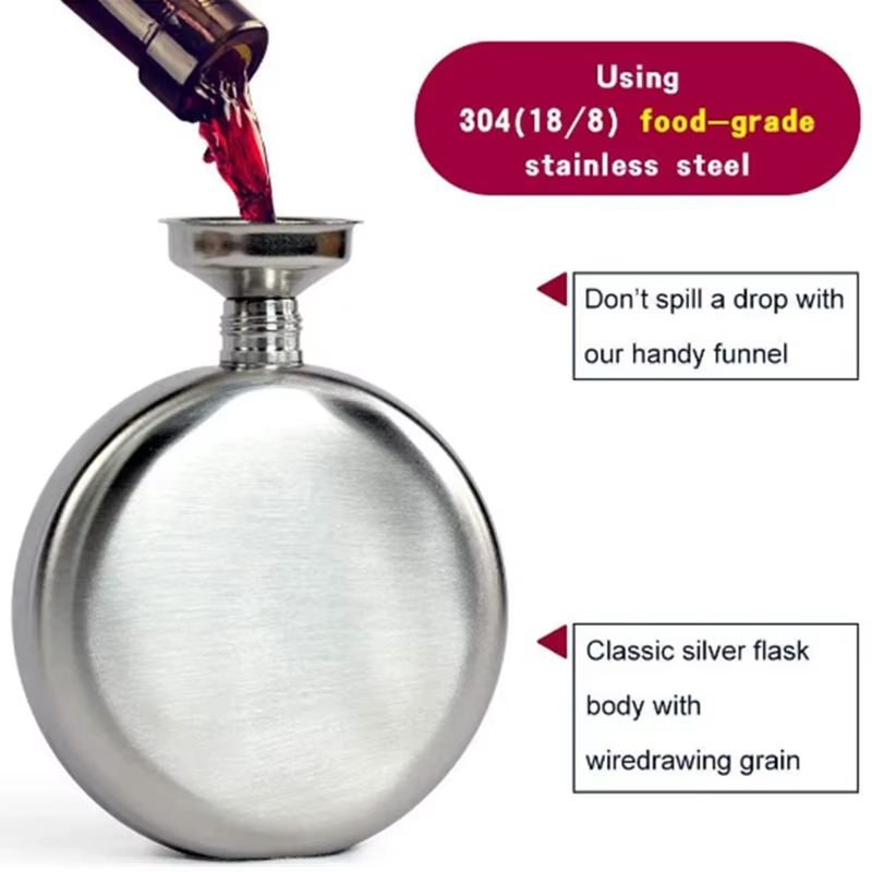 Bouteille de whisky à Vodka de 2/3/5/8Oz, flacons d'alcool, bouteille de vin ronde russe, cadeaux pour garçons d'honneur, flacon d'alcool, Pot d'alcool, accessoires