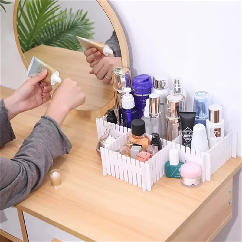 Panneau de séparation de rangement réglable, bricolage, diviseur de tiroir en plastique, panneau de séparation combiné, organisateur de Division peu encombrant, 4/8 pièces