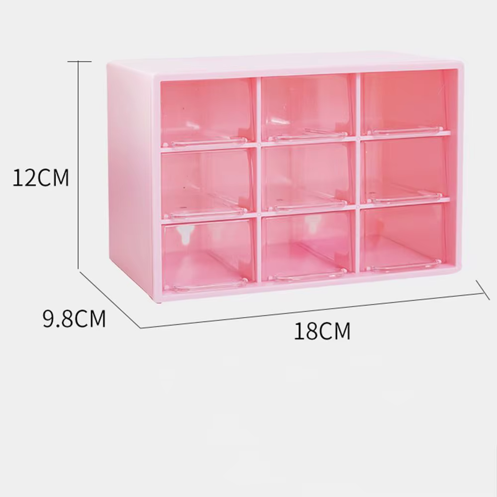 Boîtes de rangement murales transparentes à 9 grilles