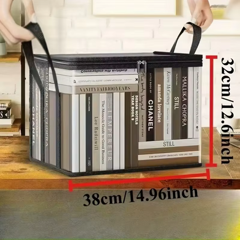 Lot de 3 boîtes de rangement transparentes pliables et peu encombrantes avec couvercles rabattables