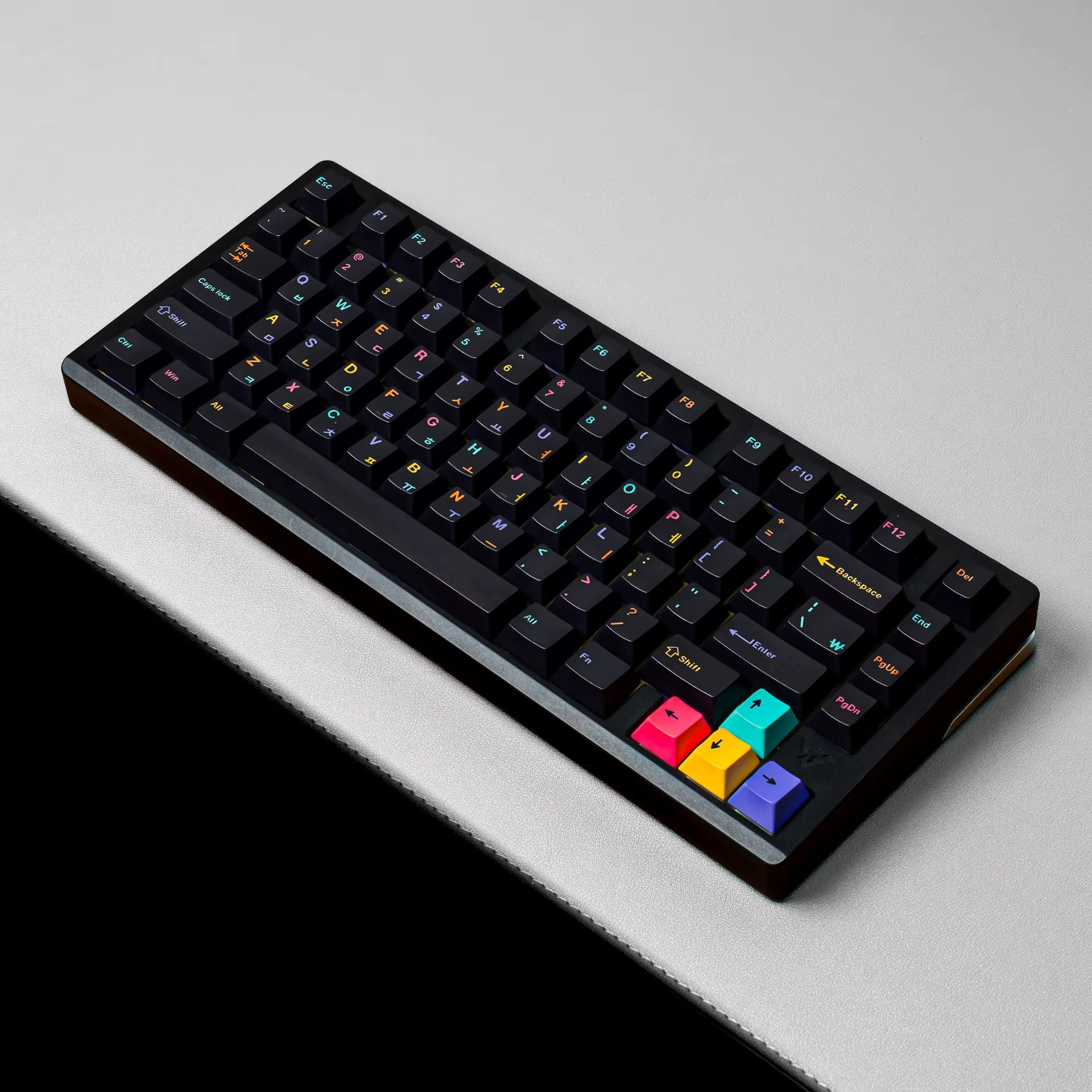 Sous-mondes Keycaps ISO 7U cerise profil PBT espagnol français coréen japonais russe allemand Keycap pour clavier mécanique bricolage