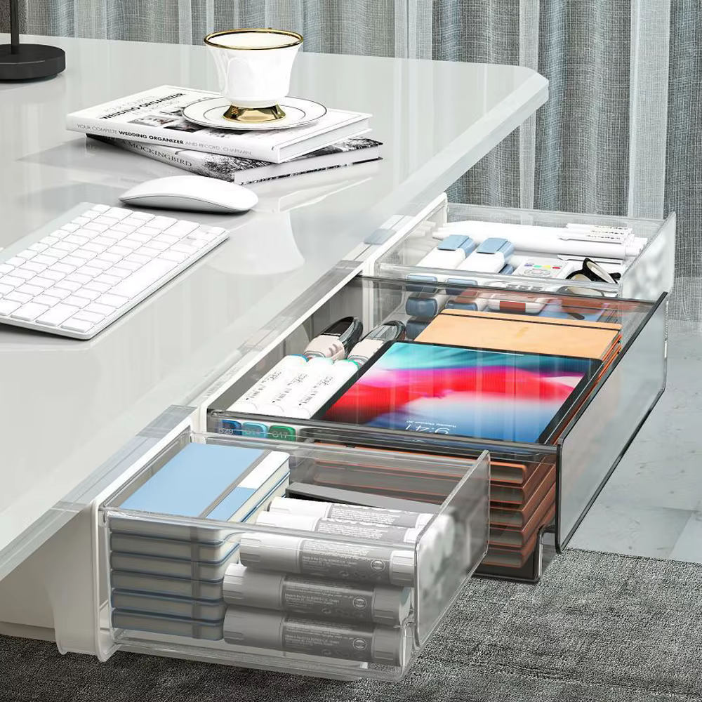 Boîte de rangement de bureau sous le bureau