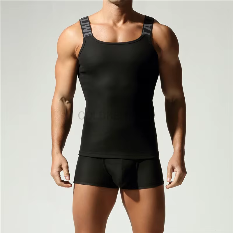 Ensemble de caleçons boxers et débardeurs côtelés TALWELL pour hommes – Tissu extensible confortable et respirant