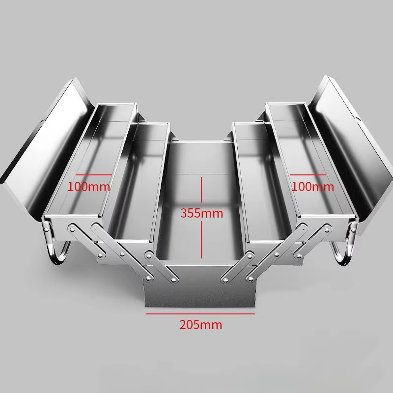 EvaluTool-Boîte de rangement mécanique en acier inoxydable