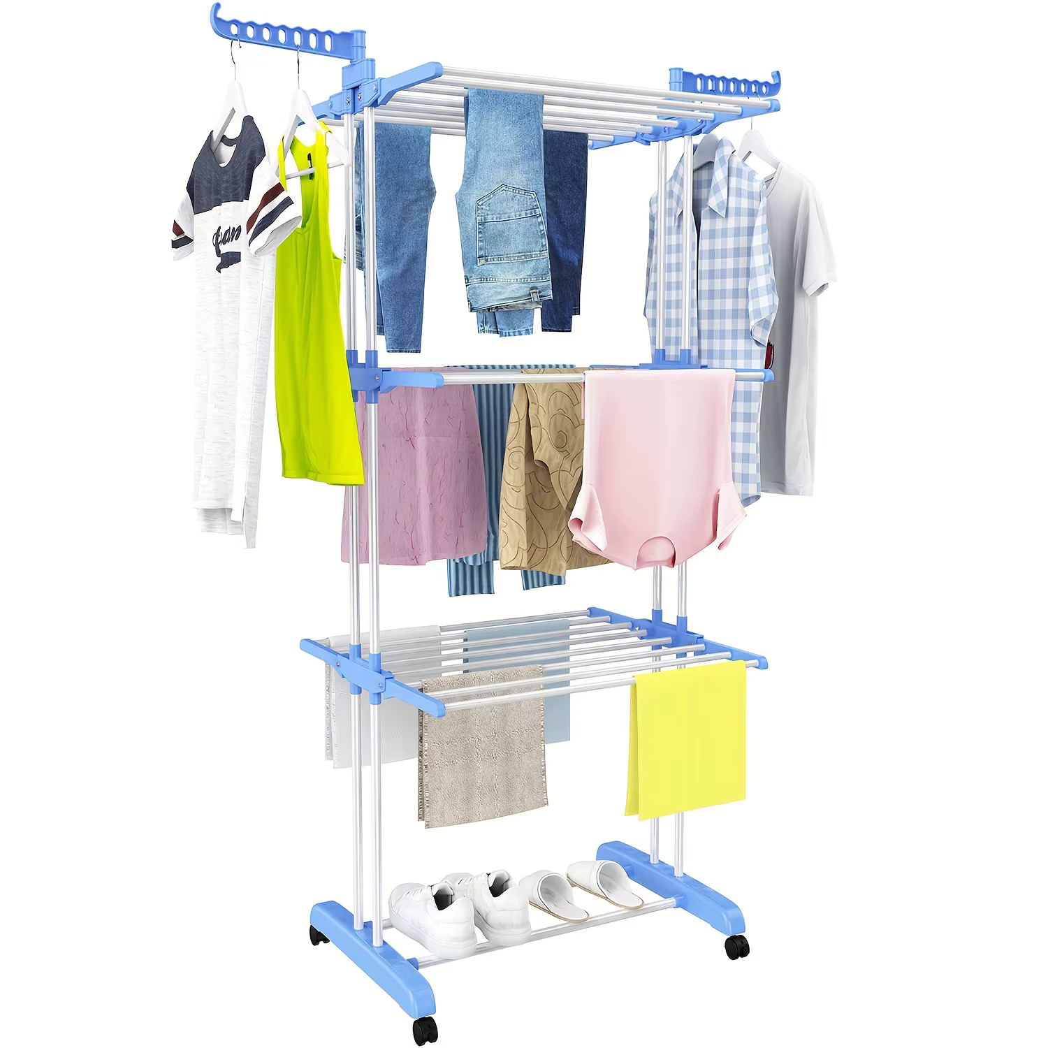 Séchoir à linge pliable à 4 niveaux