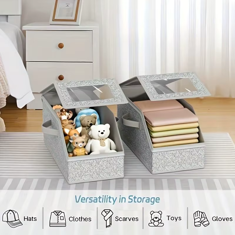 Boîte de rangement pliable pour chapeaux avec fermeture éclair