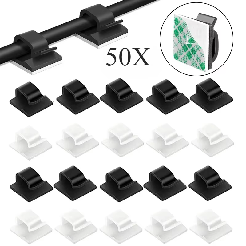 Accessoires de serre-câble de voiture, Clips de gestion de ligne auto-adhésifs, câblage, fournitures d'équipement électrique, amélioration de l'habitat