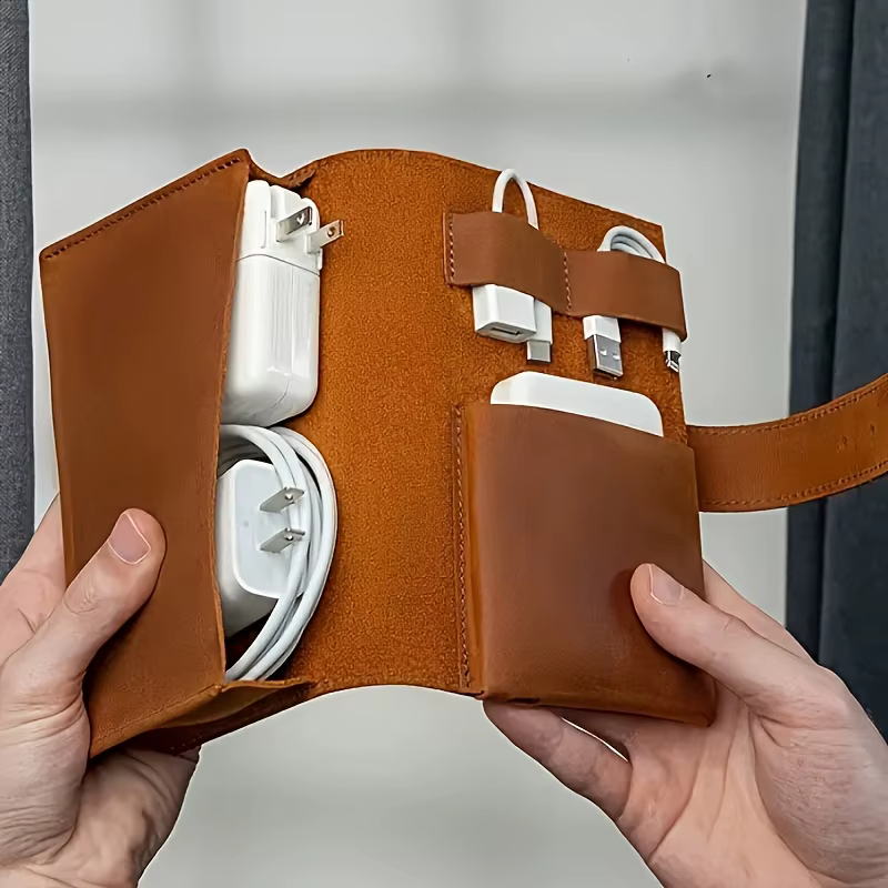 Boîte de rangement multi-compartiments - Organisateur de voyage portable pour câbles