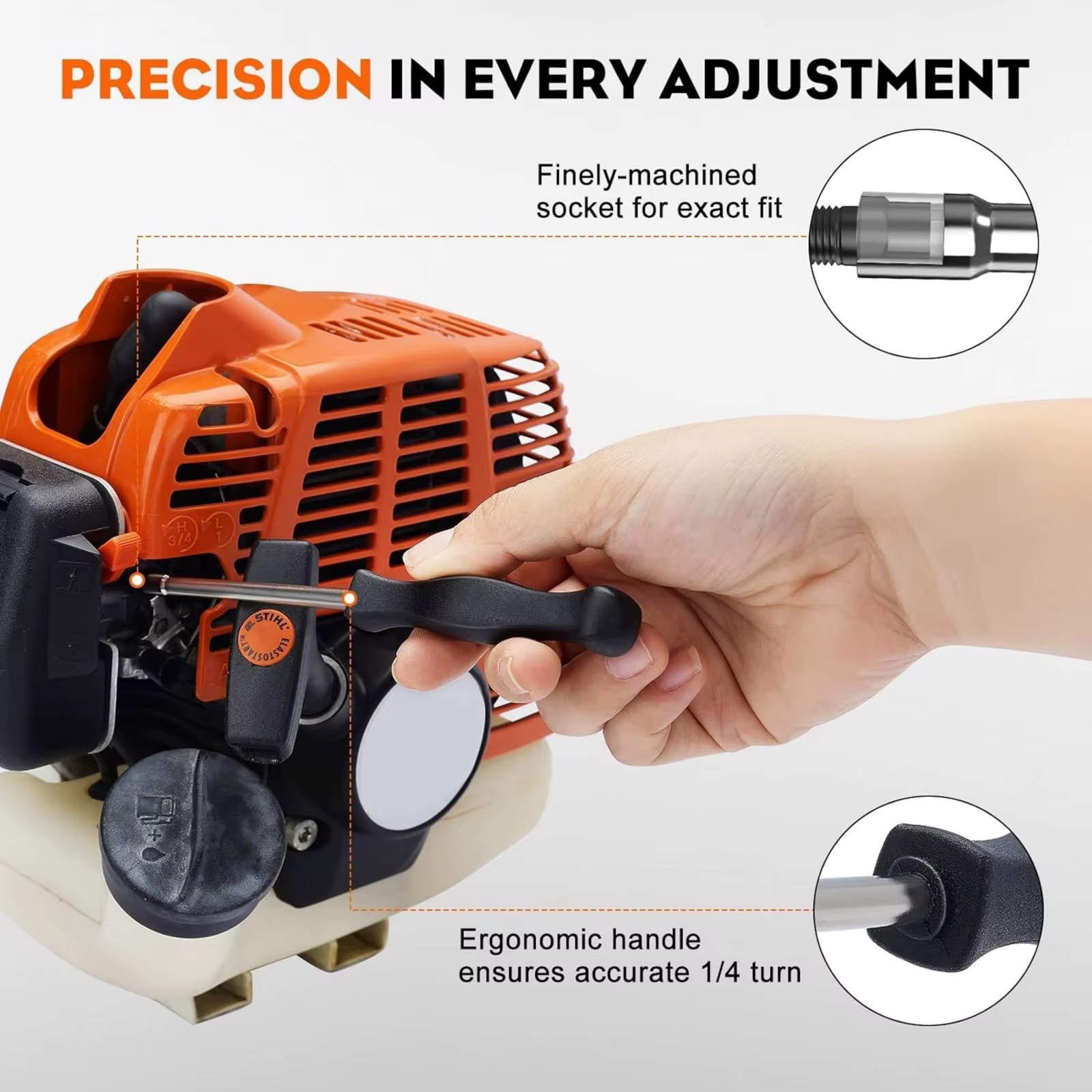 Outil de réglage du carburateur à vis hexagonale 59108902307 pour tondeuse à gazon Stihl