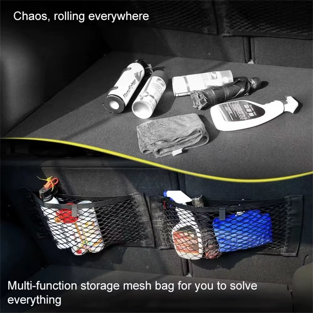 Sac de rangement pour coffre de voiture Tesla modèle 3 S X Y, filet autocollant, accessoires de voiture, organisateur de voiture, nouvel arrivage 2024