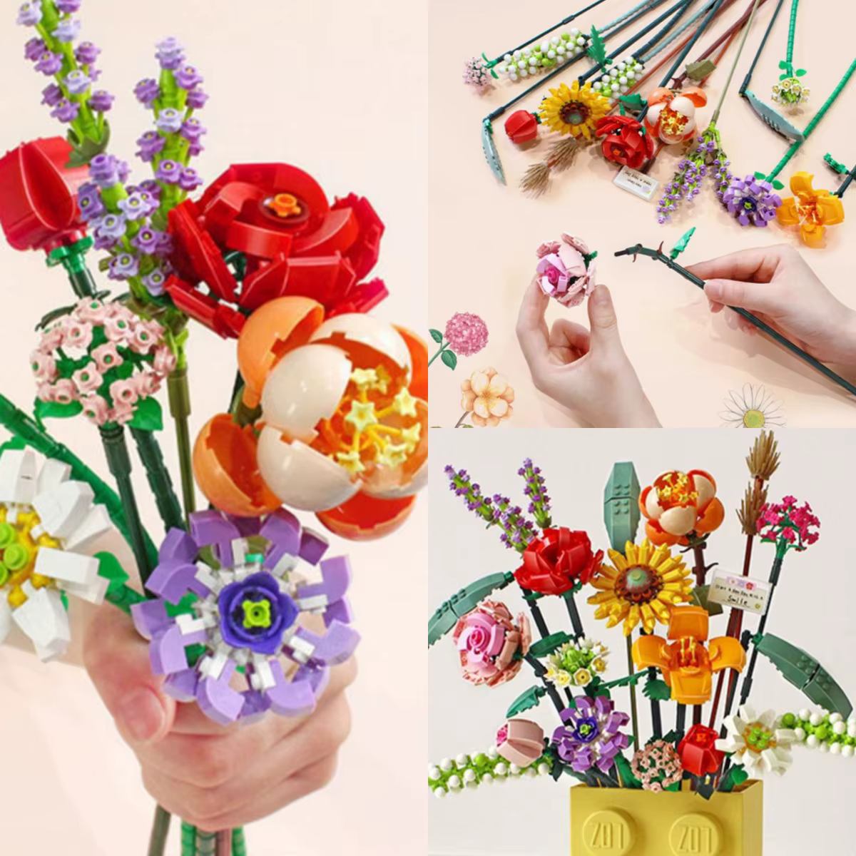 Blocs de construction en forme de bouquet
