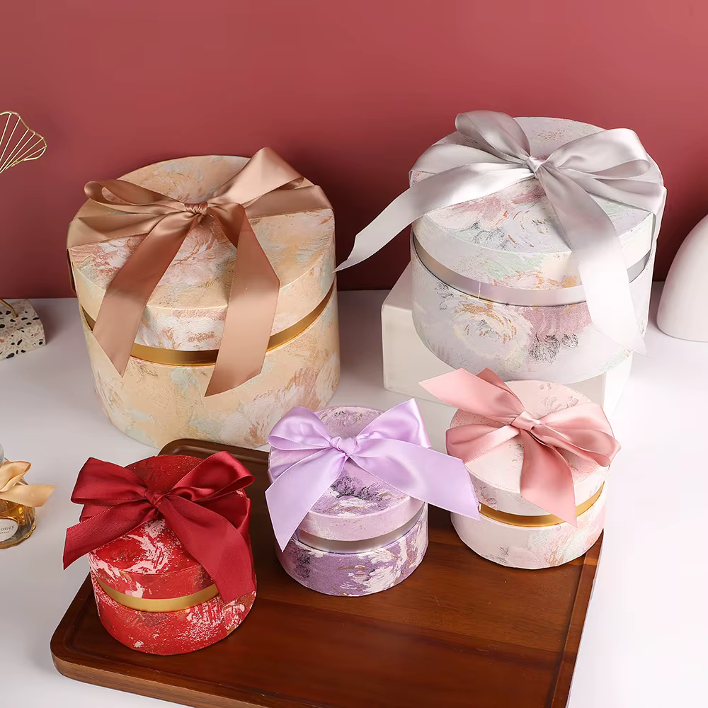 Boîte à Bonbons de Mariage avec Nministériels d Ruban Rond