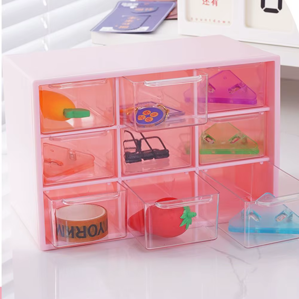 Boîtes de rangement murales transparentes à 9 grilles
